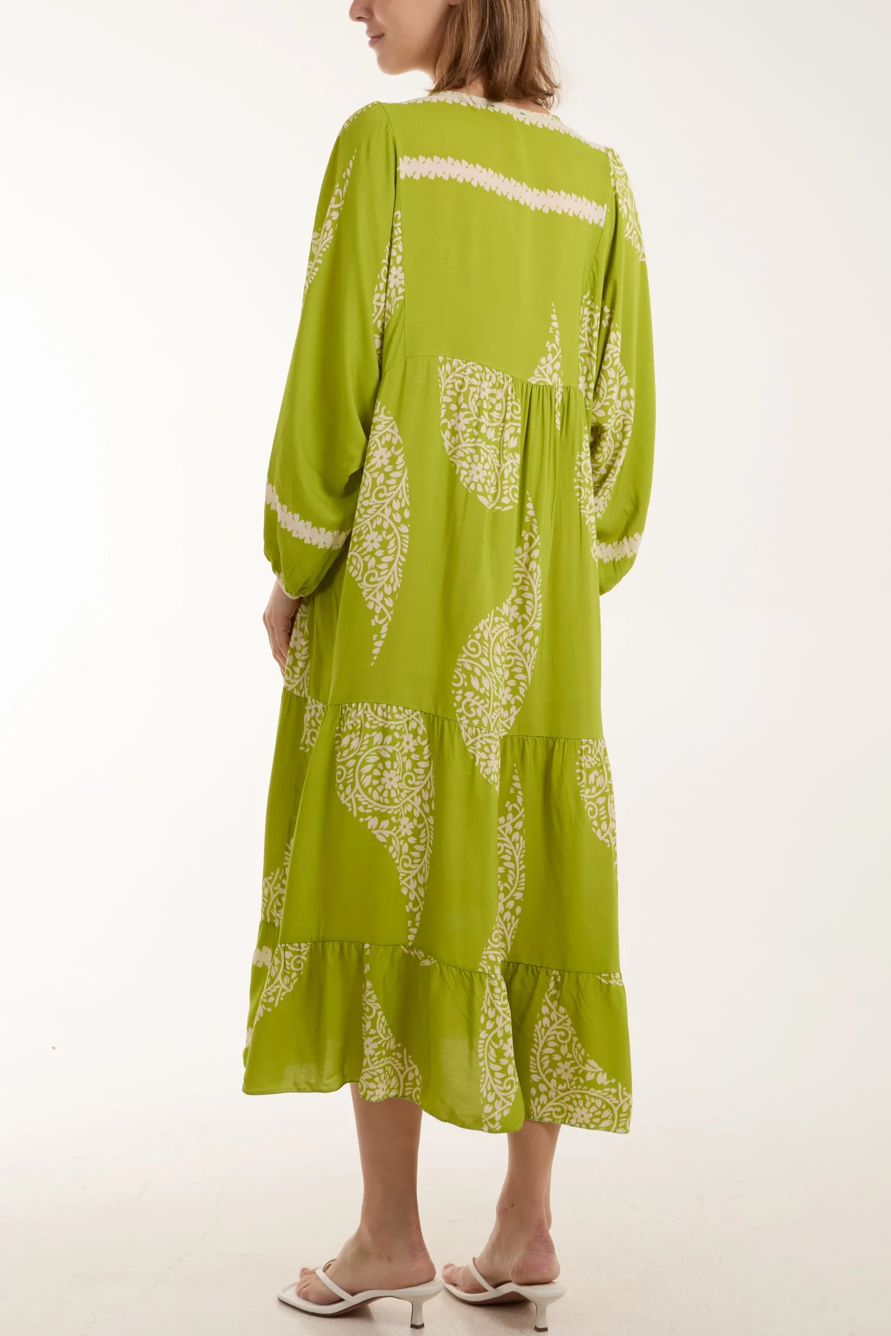 Paisley Print Tunic Maxi Dress