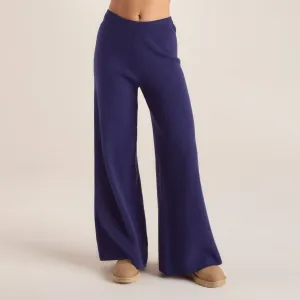 Pantalon en Maille avec Logo - Bleu Marine