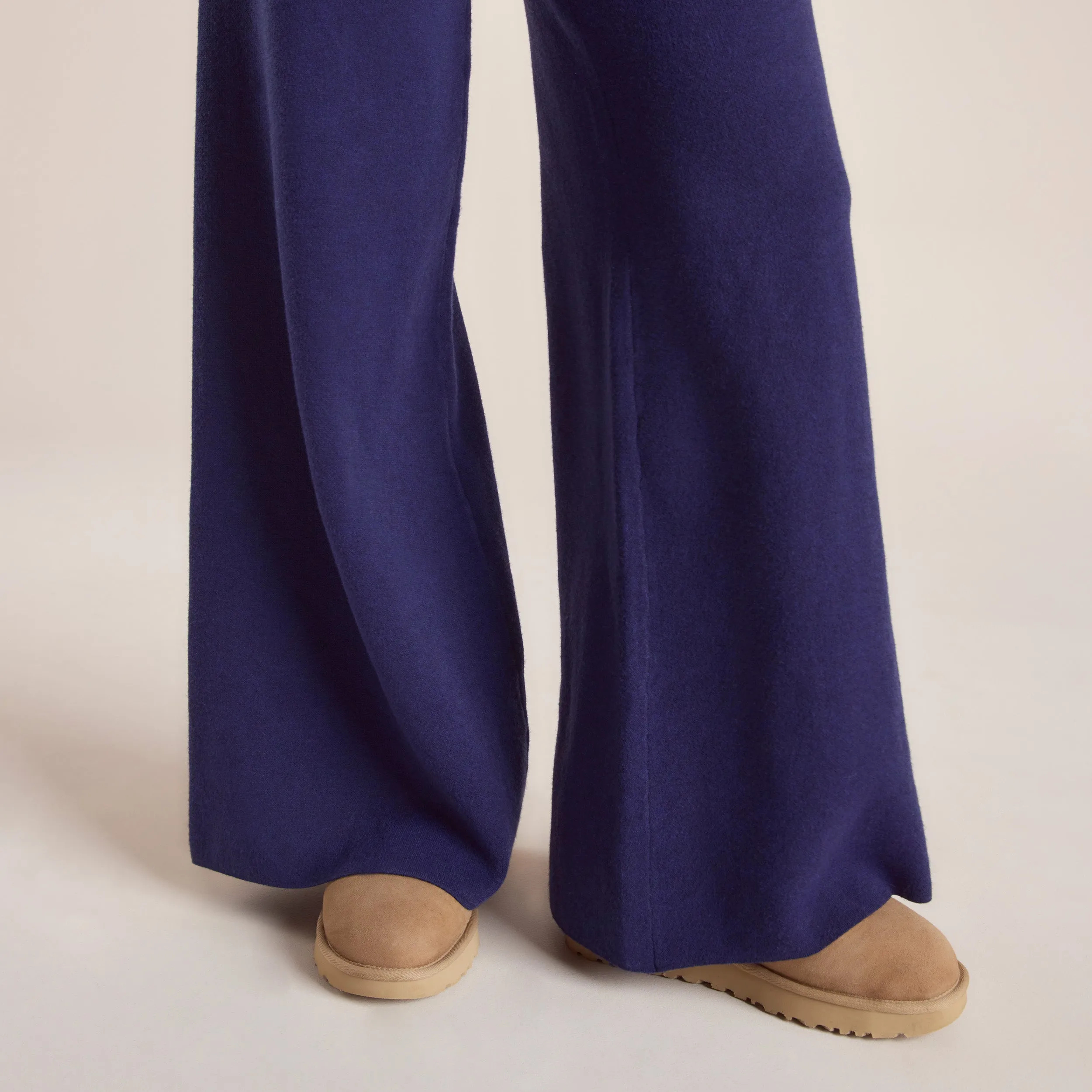 Pantalon en Maille avec Logo - Bleu Marine