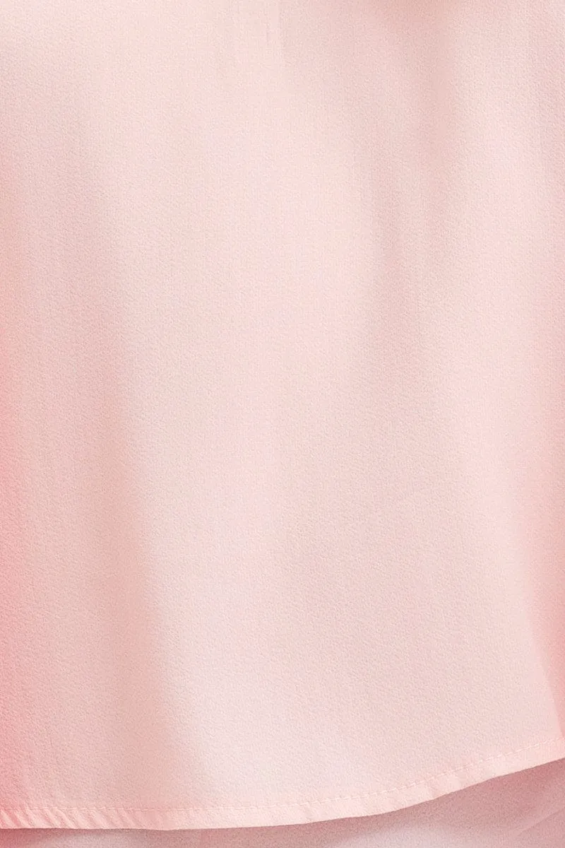 Pink Peplum Top Sleeveless