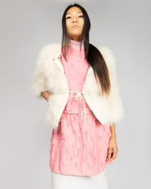 PINK SHIFT DRESS WITH TASSLES