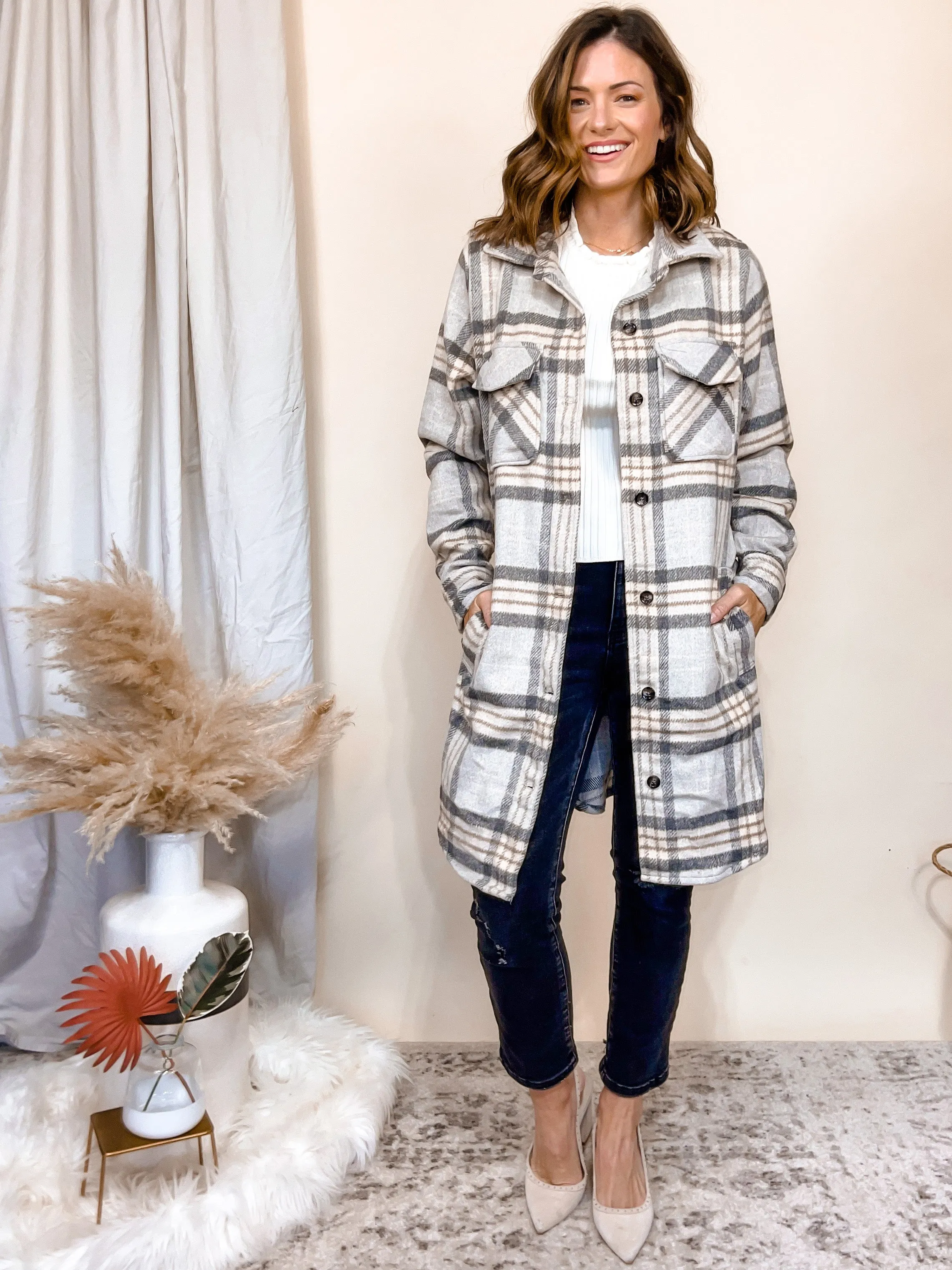 Plaid Tie Shacket