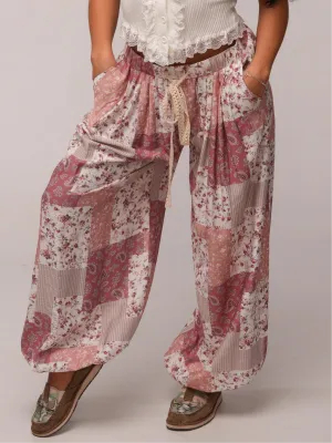POL Blush Boho String Tie Pants
