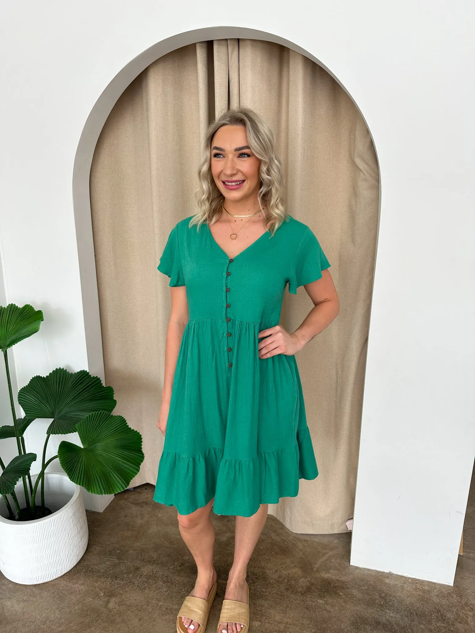 Polly Dress -Green
