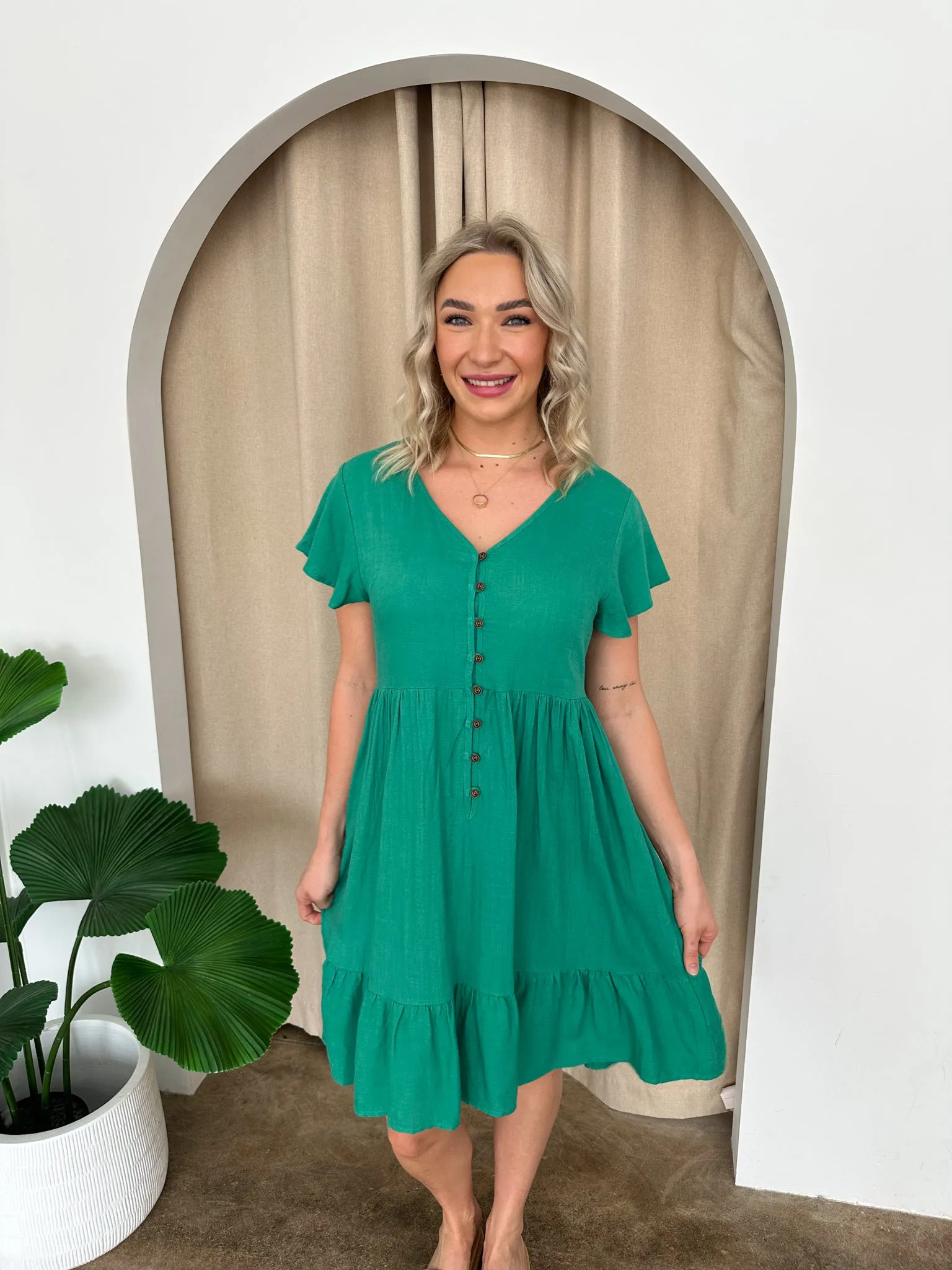 Polly Dress -Green
