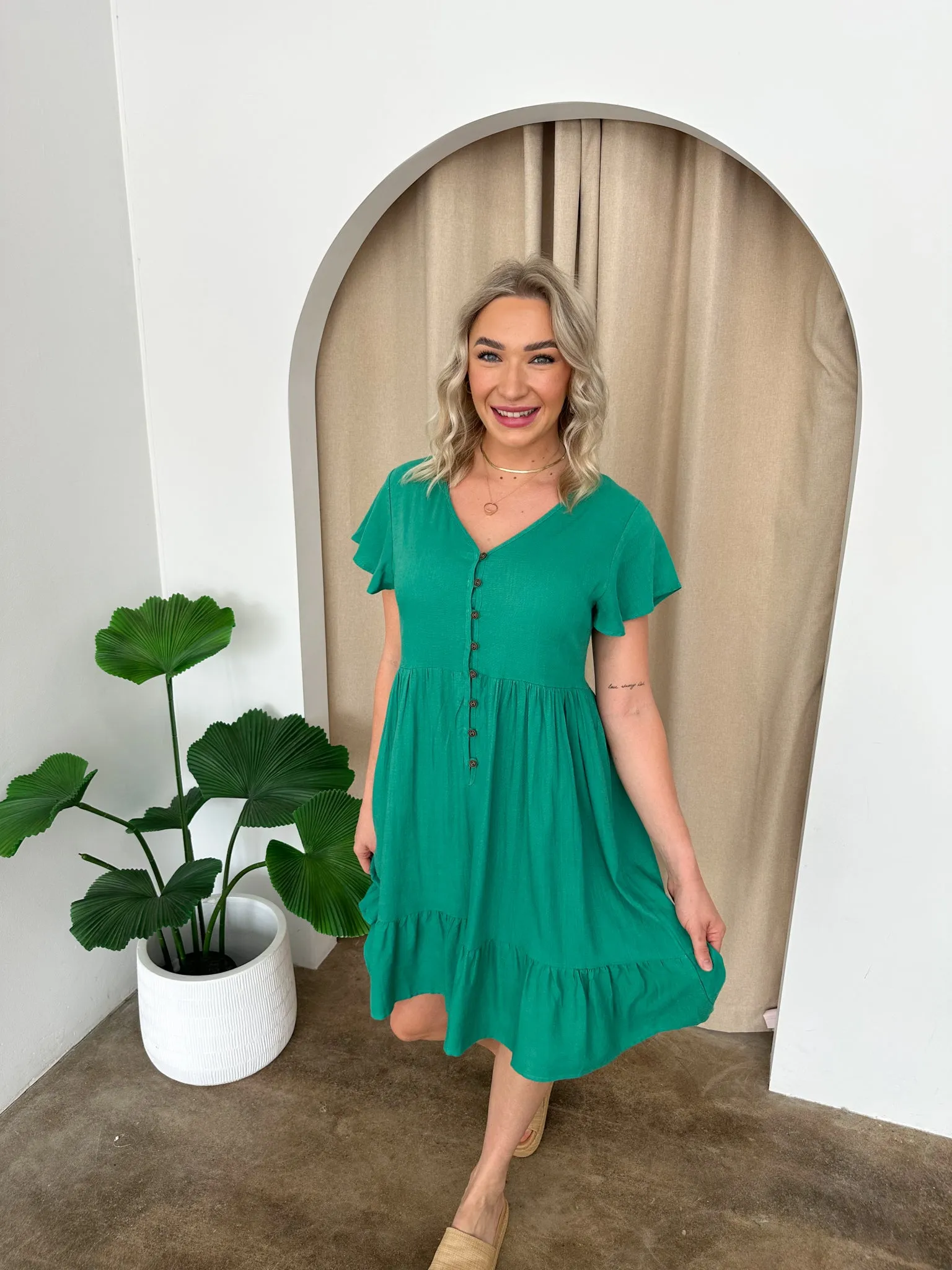 Polly Dress -Green