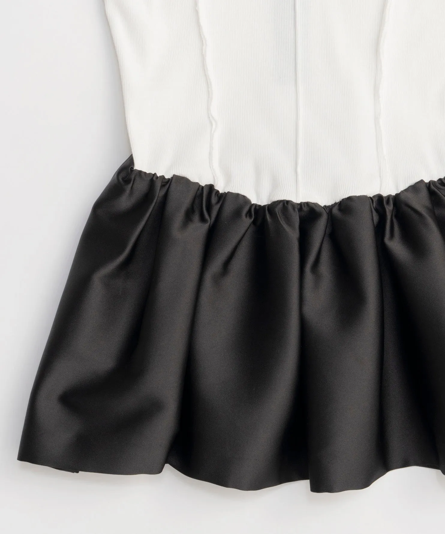 【PRE-ORDER】Satin Combination Peplum Tank Top