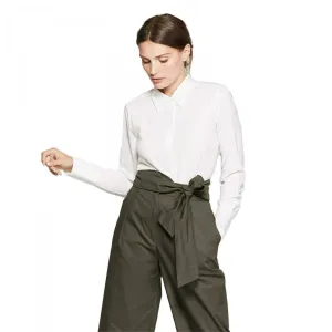 Prologue Women's Long Sleeve Fitted Button-Down Collared Shirt Blouse Top