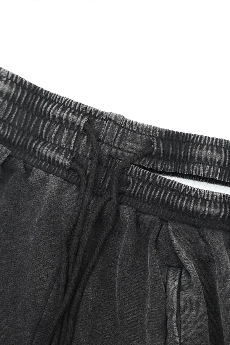 PS3411 Distressed Wide Leg Sweatpants