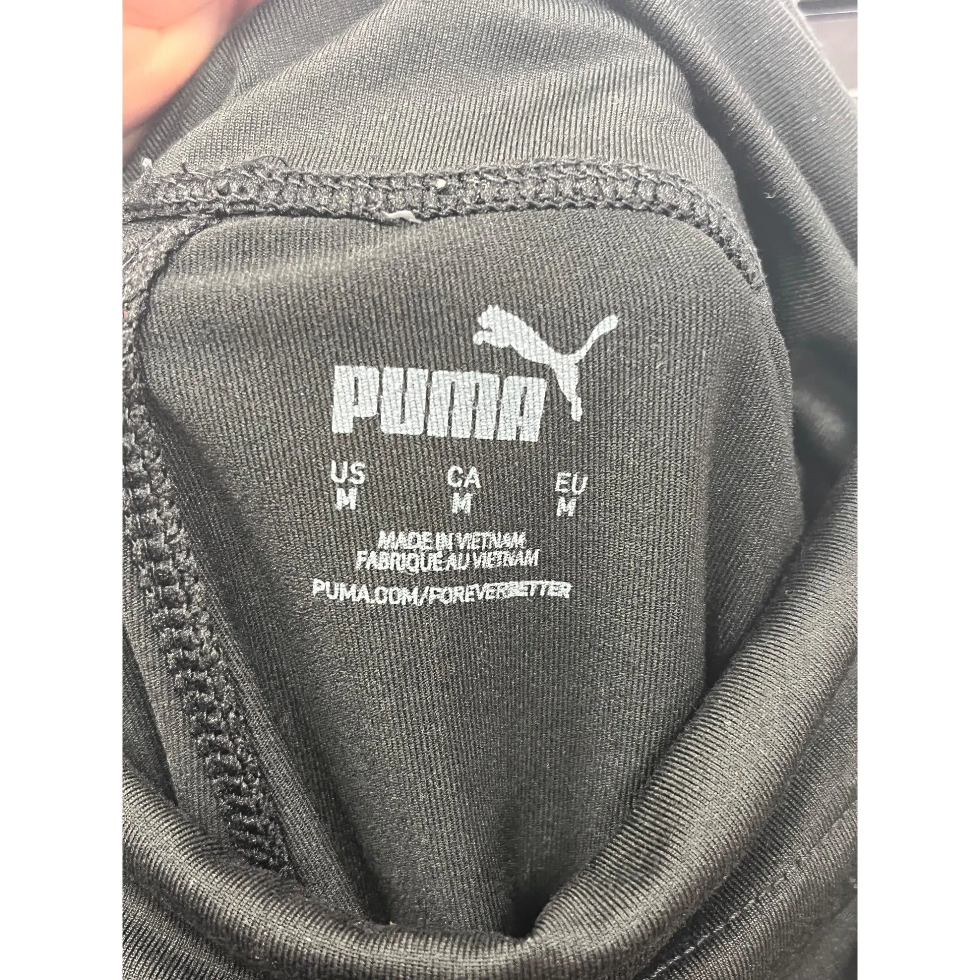 Puma Womens Black Jogger Pants W/ Side Pocket Medium #6862