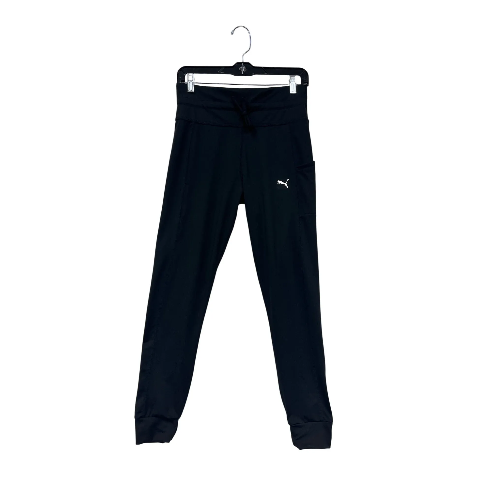 Puma Womens Black Jogger Pants W/ Side Pocket Medium #6862
