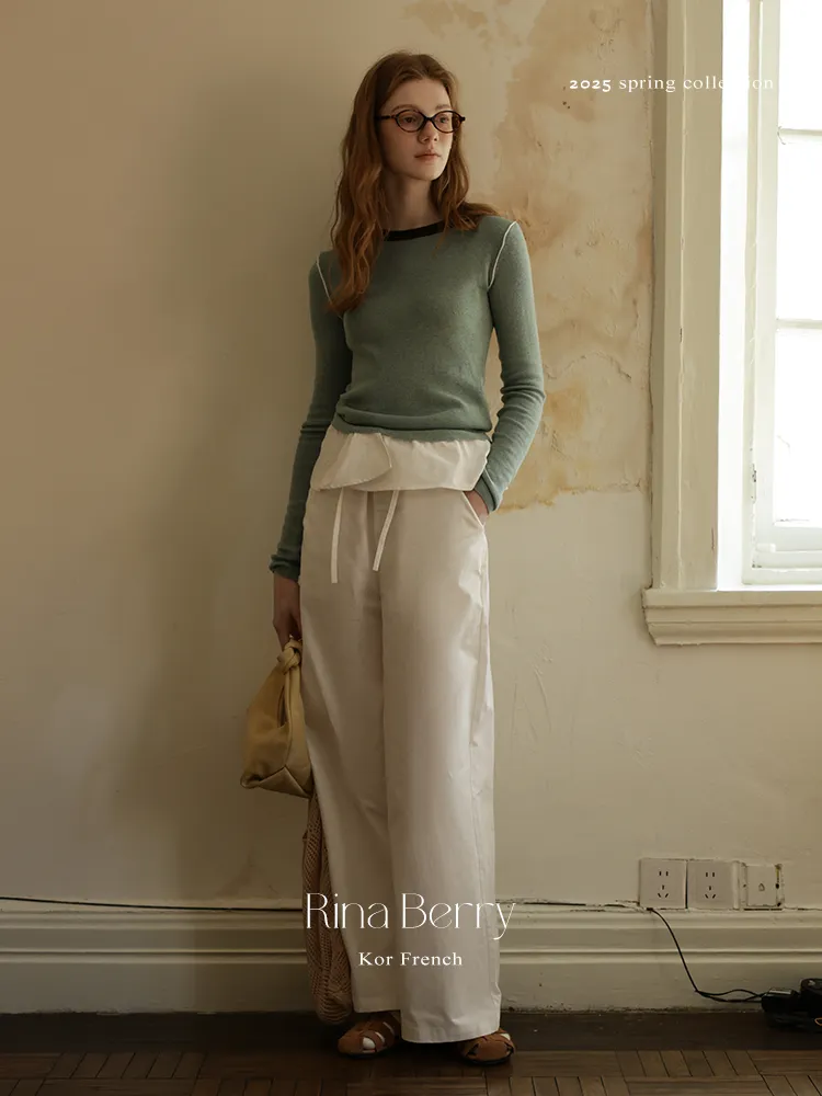 Pure Cotton Wide-Leg Pants