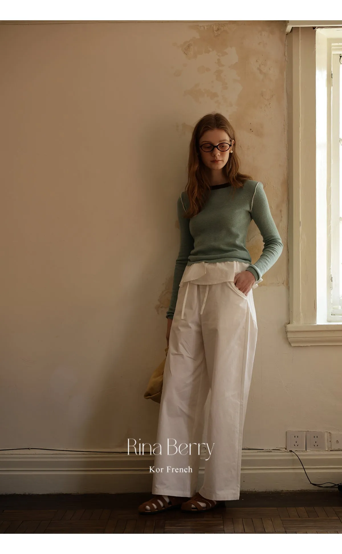 Pure Cotton Wide-Leg Pants