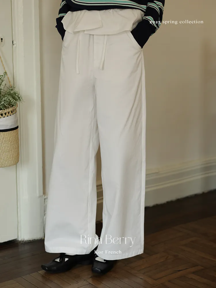 Pure Cotton Wide-Leg Pants