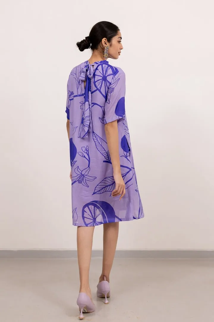 Purple Lily Printed Dress
