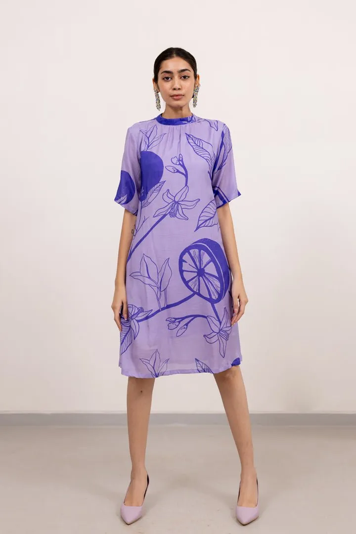Purple Lily Printed Dress