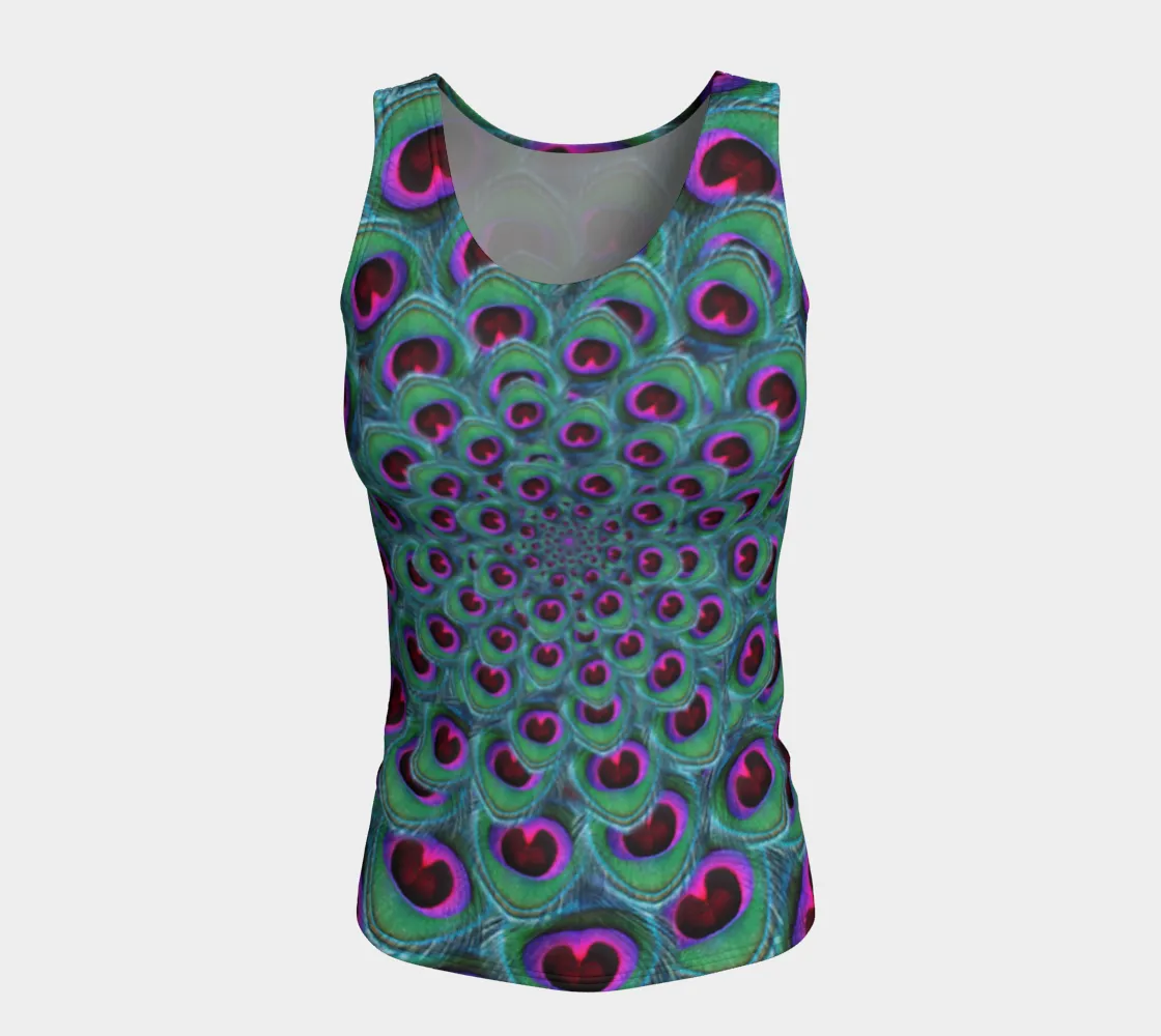 Purple Peacock Tank Top