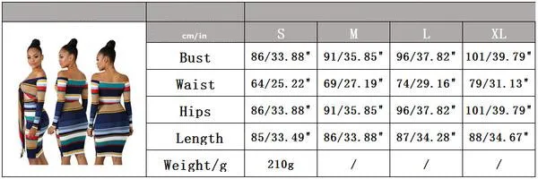 "Tight Stripez" Hollow Out Dress - Blue Multi