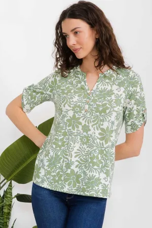 RAYON POLY SLUB HENLEY SHIRT