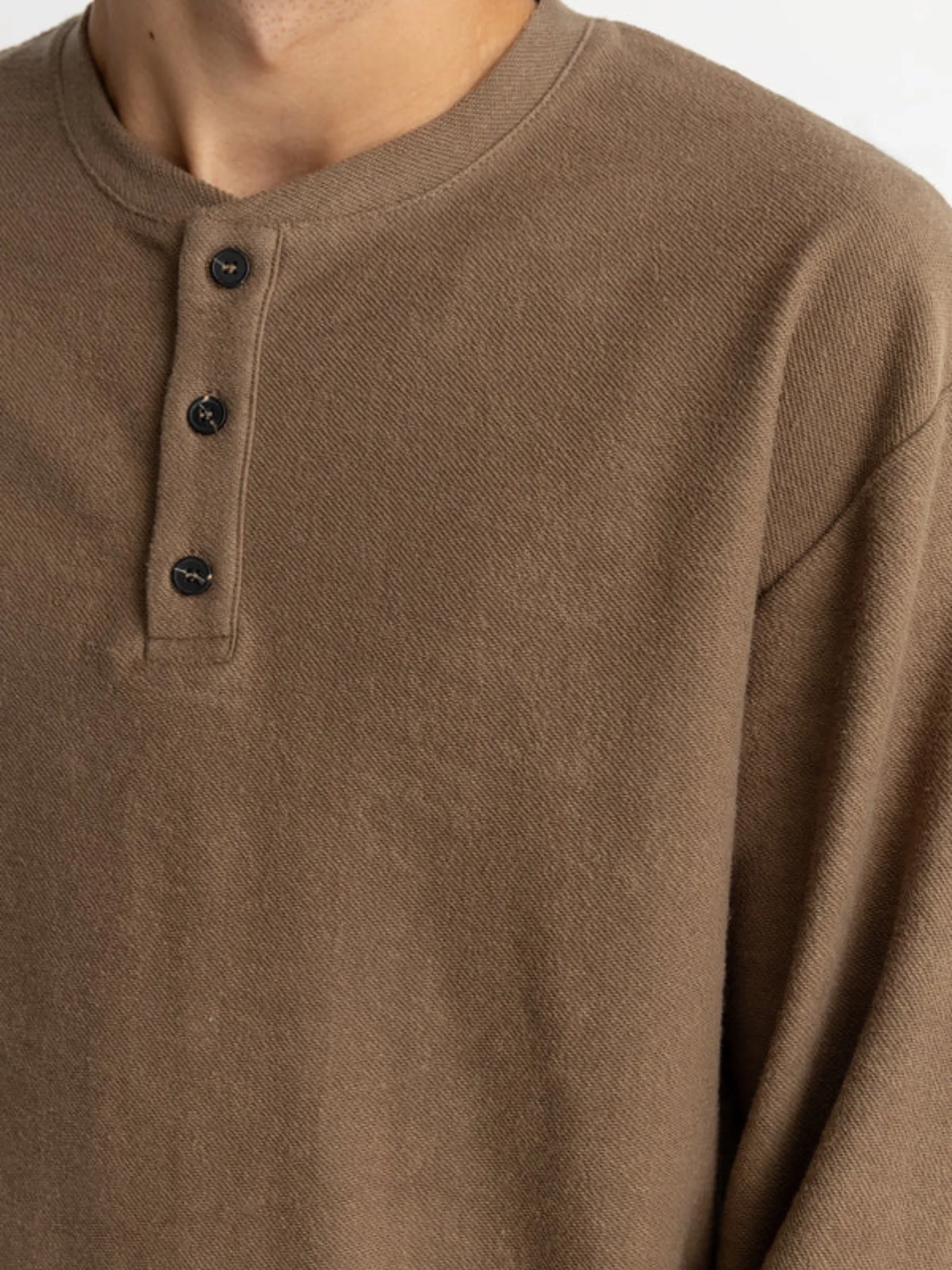 Rhythm Vintage Terry Long Sleeve Henley