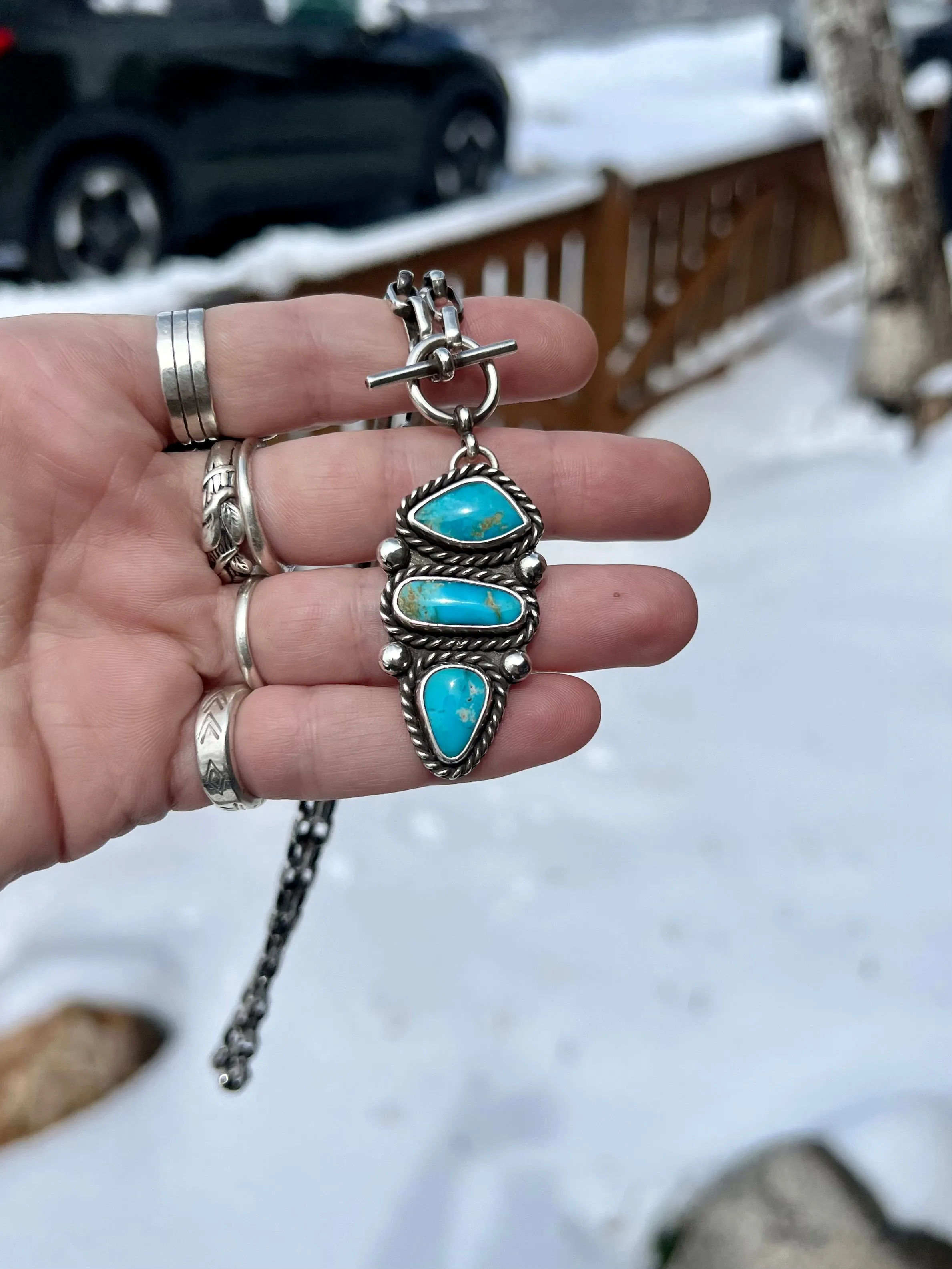 Rocka Rolla Necklace - Kingman 3 Stone