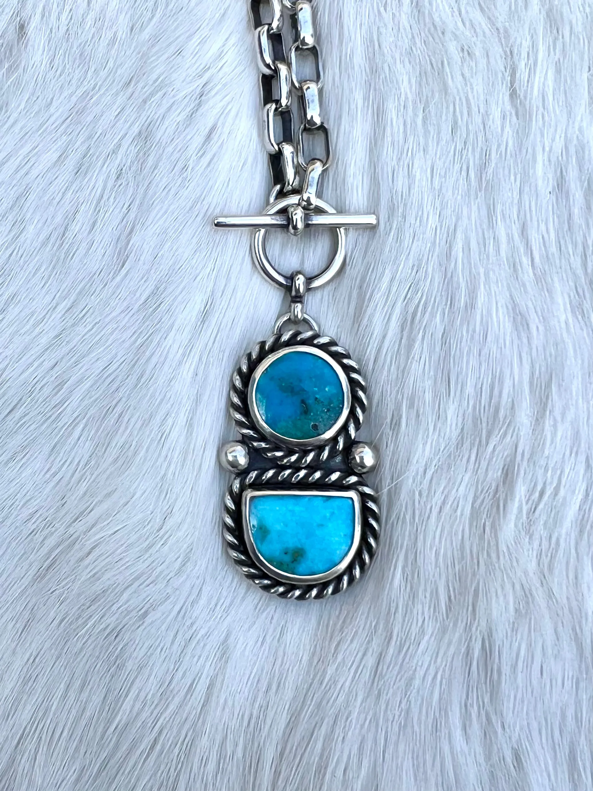 Rocka Rolla Necklace - Kingman Turquoise Circle