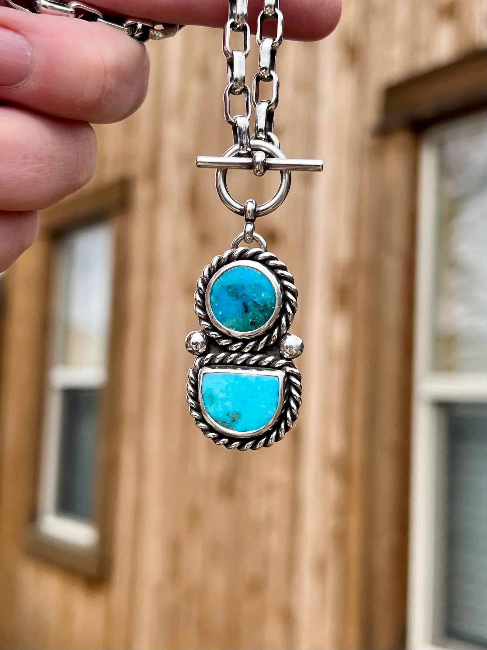 Rocka Rolla Necklace - Kingman Turquoise Circle