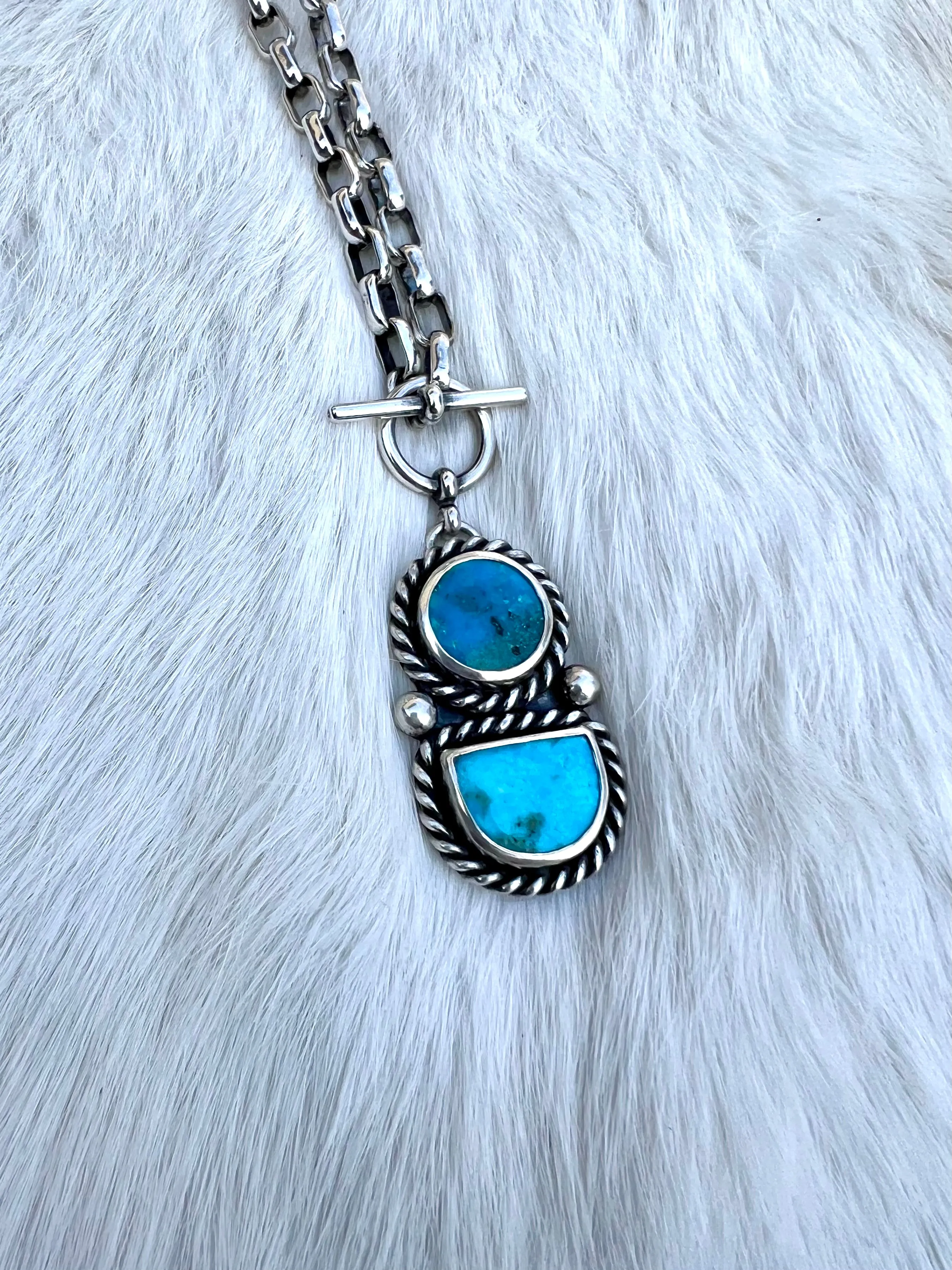 Rocka Rolla Necklace - Kingman Turquoise Circle