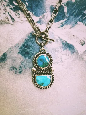 Rocka Rolla Necklace - Kingman Turquoise Circle