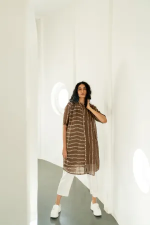 Rosewood Bandhej Tunic with white pants
