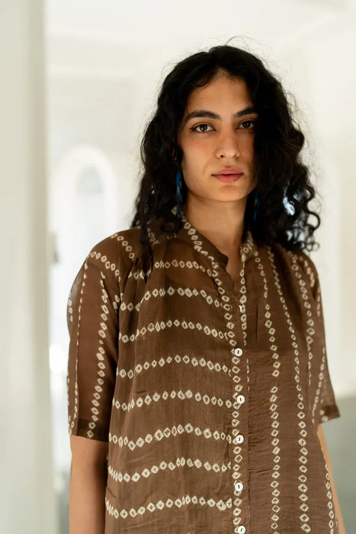 Rosewood Bandhej Tunic with white pants