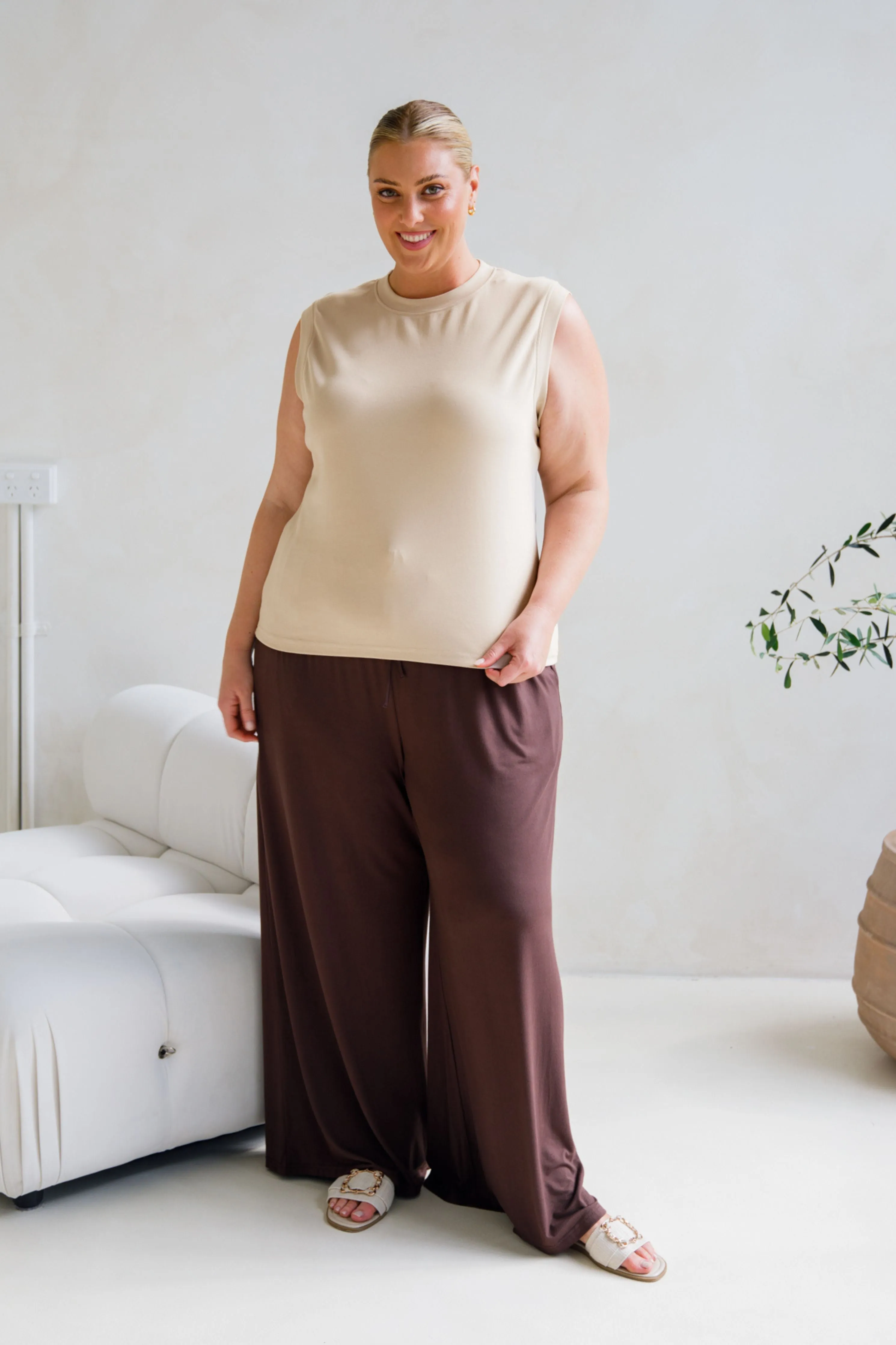 Sadie Lounge Tank | Portobello Beige