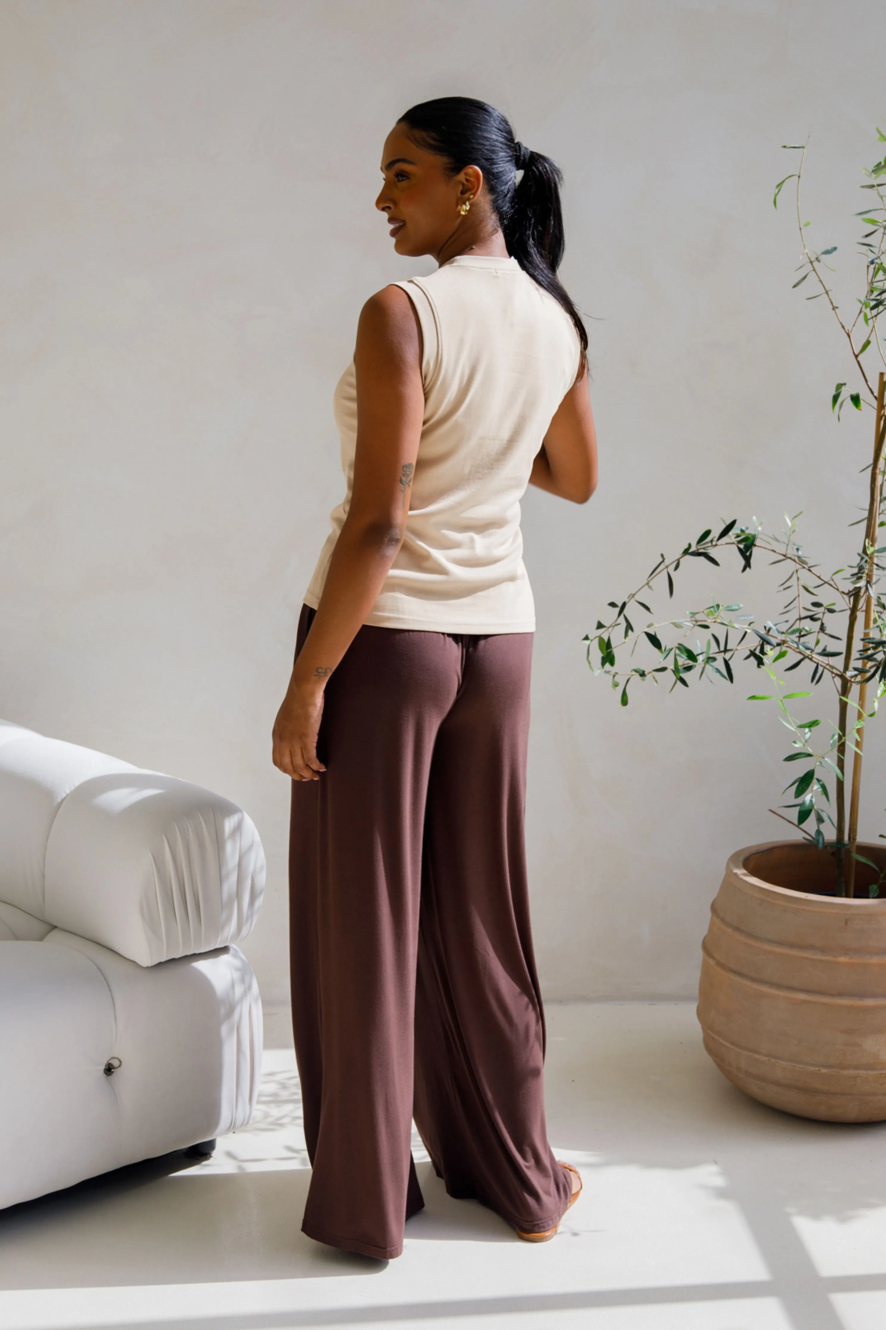 Sadie Lounge Tank | Portobello Beige