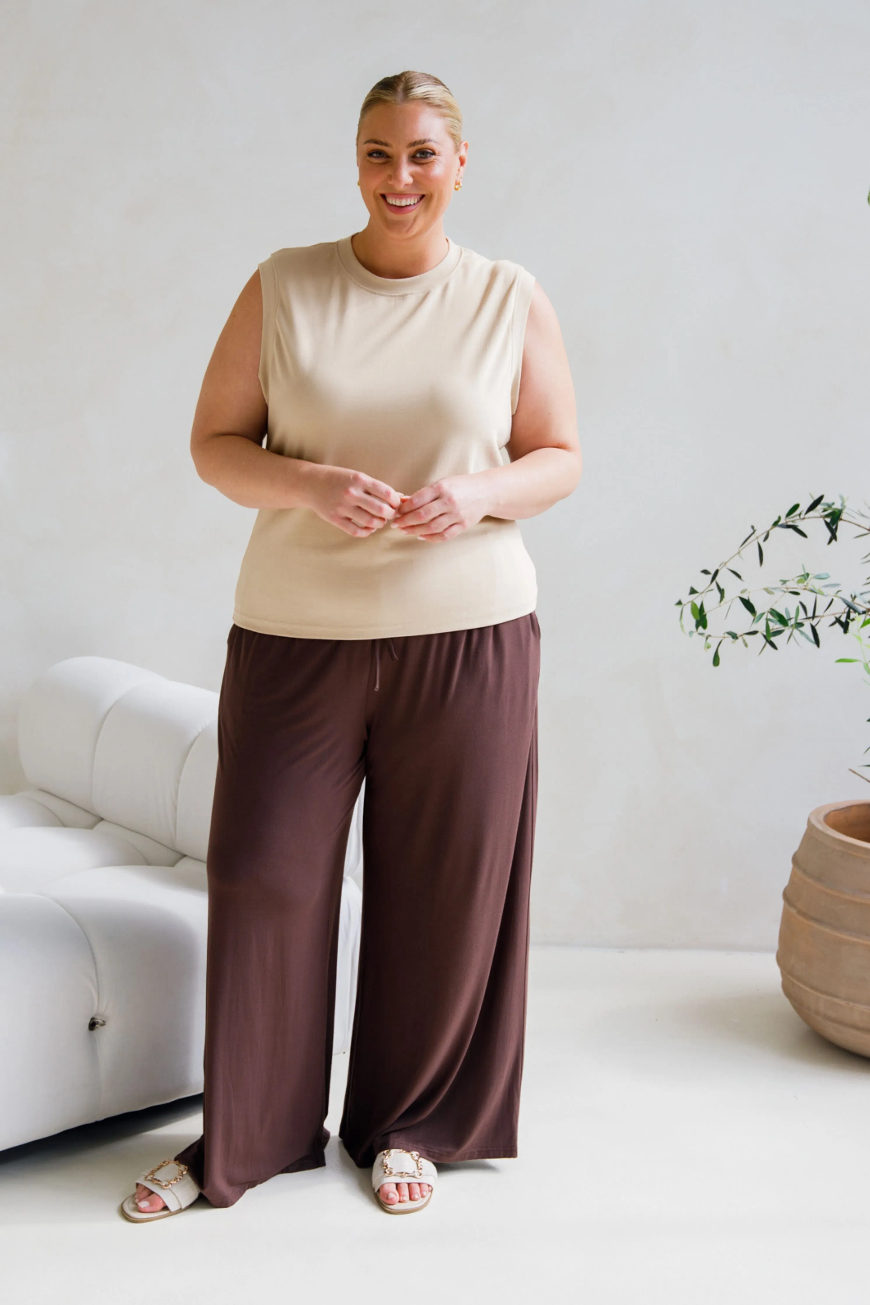 Sadie Lounge Tank | Portobello Beige