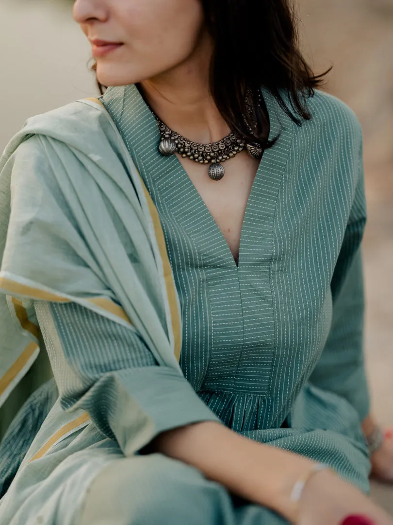 Sage green Kurta Set