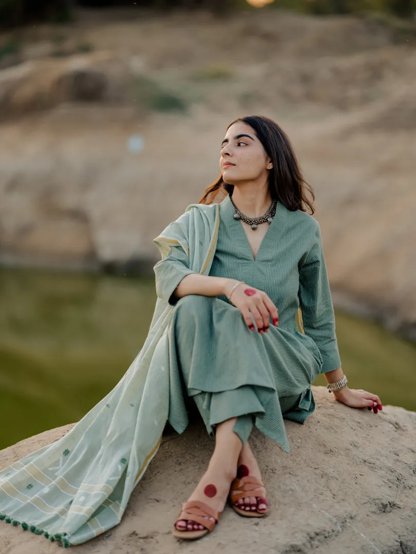 Sage green Kurta Set