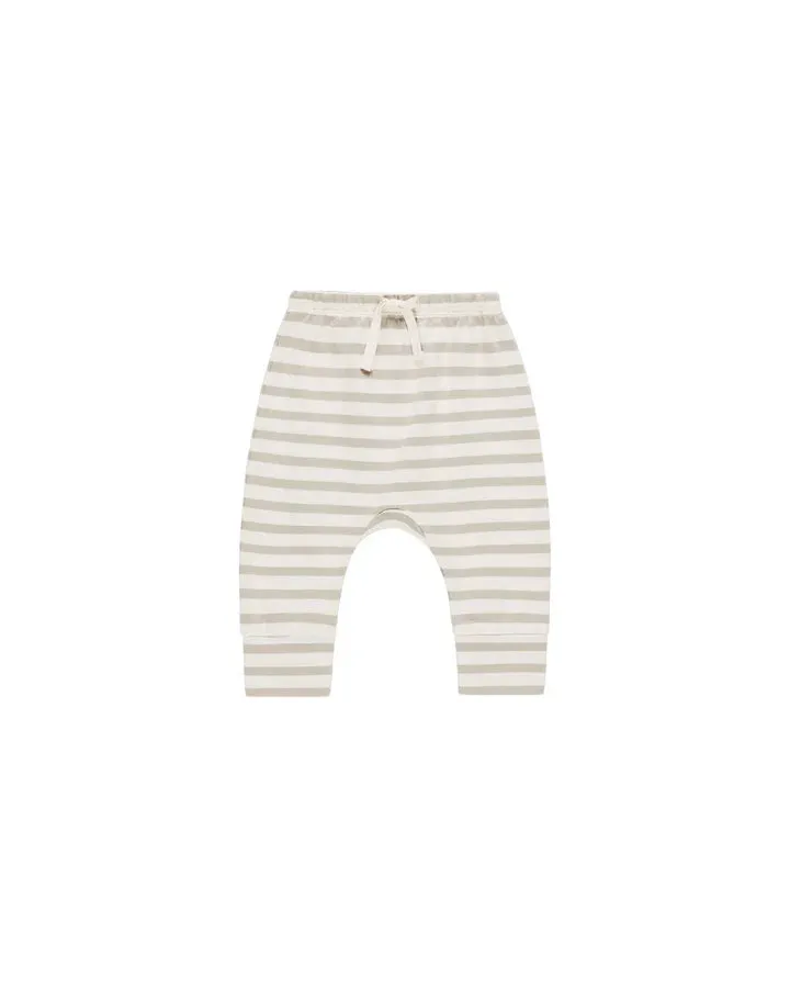SALE - QUINCY MAE DRAWSTRING PANT || GREY STRIPE