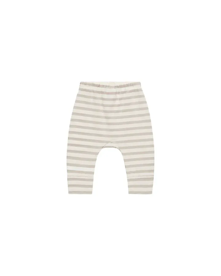 SALE - QUINCY MAE DRAWSTRING PANT || GREY STRIPE