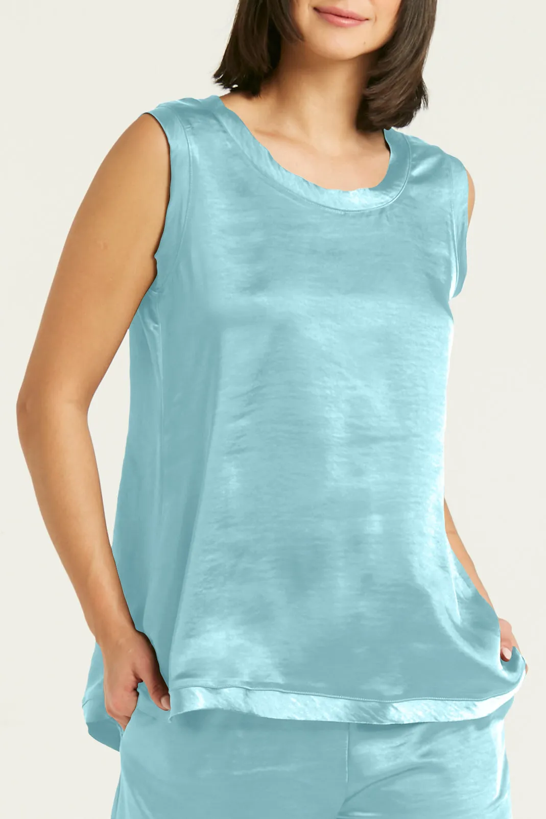 Sateen Shirttail Tank