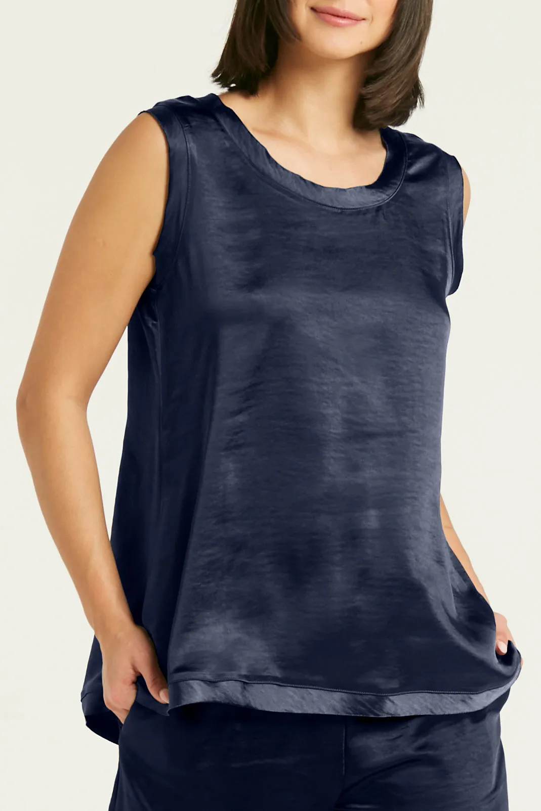 Sateen Shirttail Tank