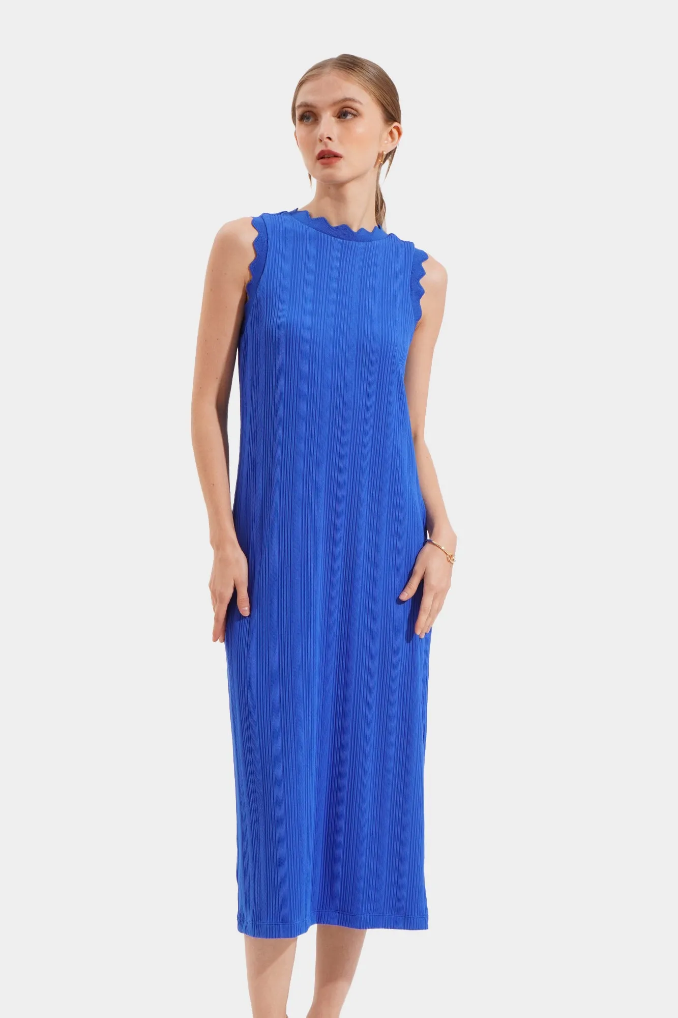 Scallop Sheath Dress