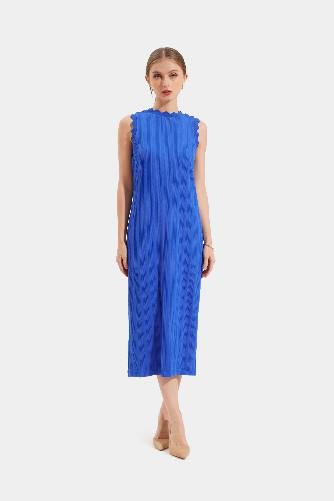 Scallop Sheath Dress
