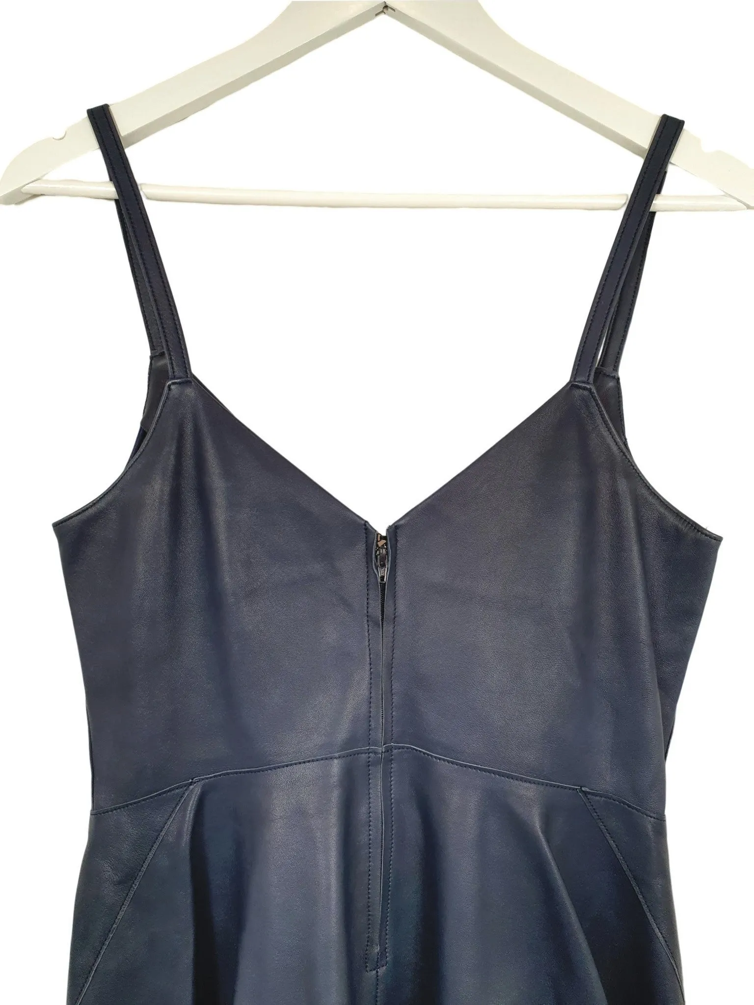 Scanlan Theodore Leather Peplum Top