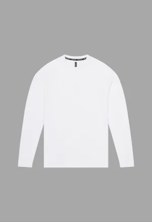 Seven Senses Henley White LS (Final Sale)