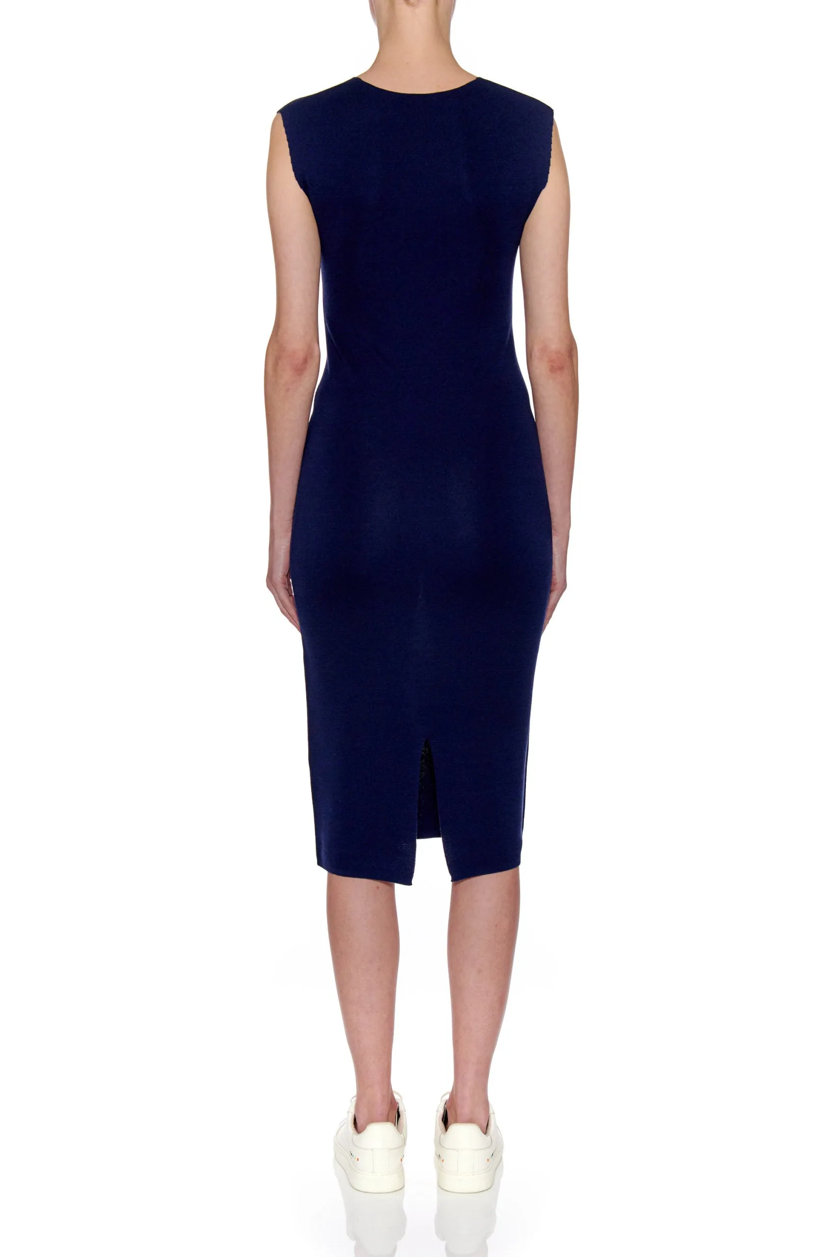 Seville Dress - Midi plain knit silk dress