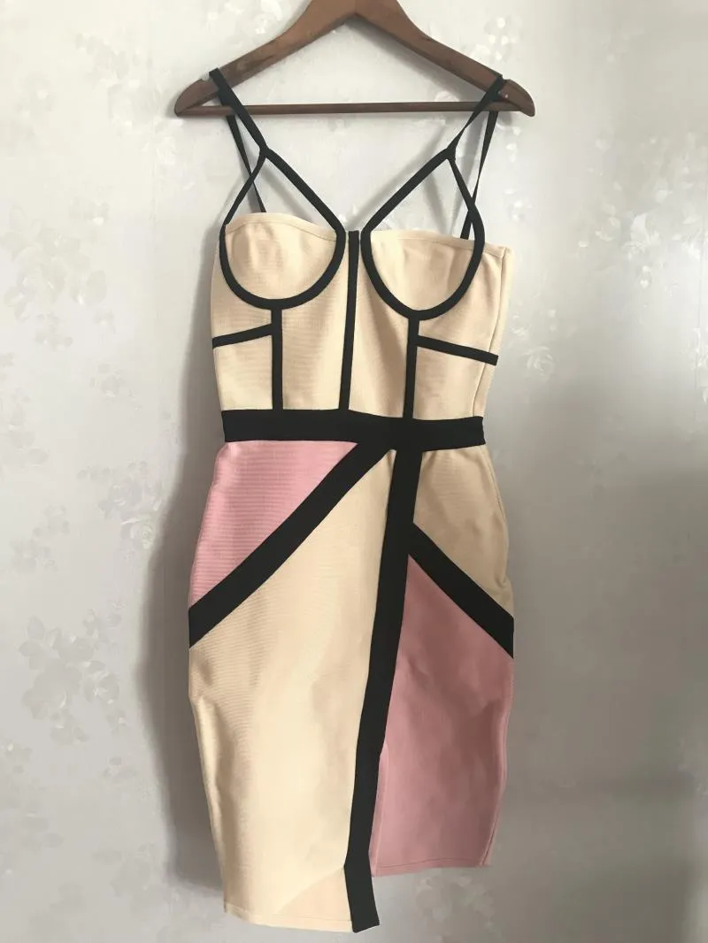 Sexy Patchwork Bandage Dress