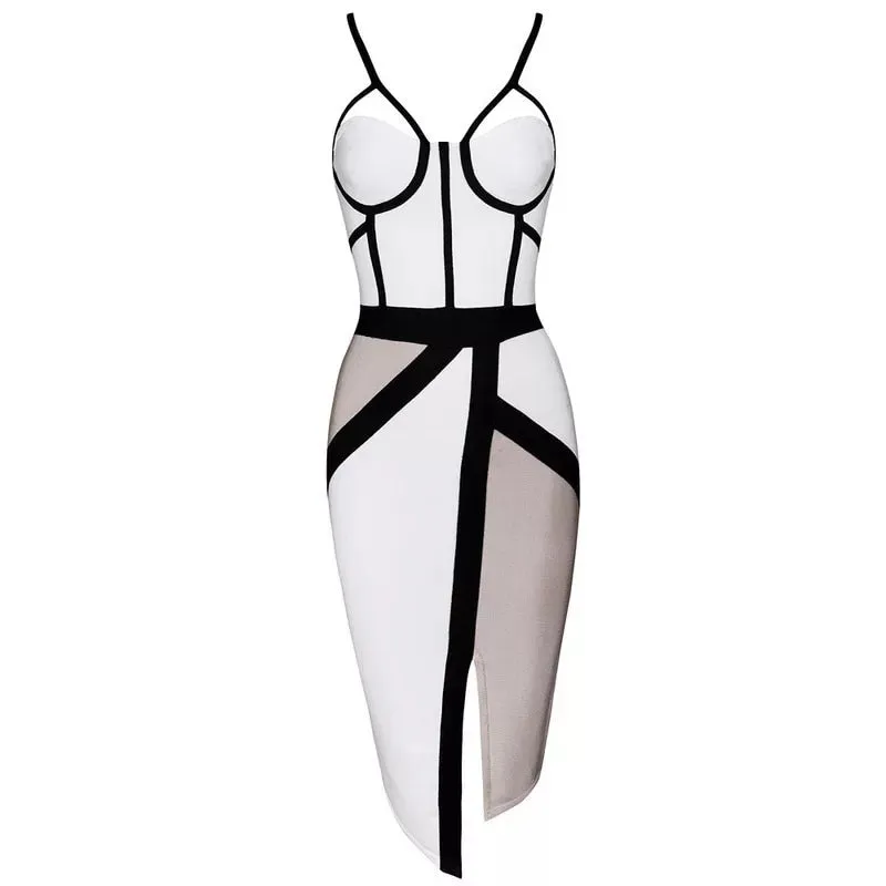 Sexy Patchwork Bandage Dress