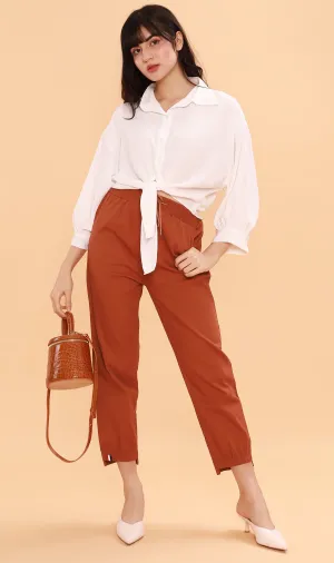 SHANNON Drawstring Pants (Rust)