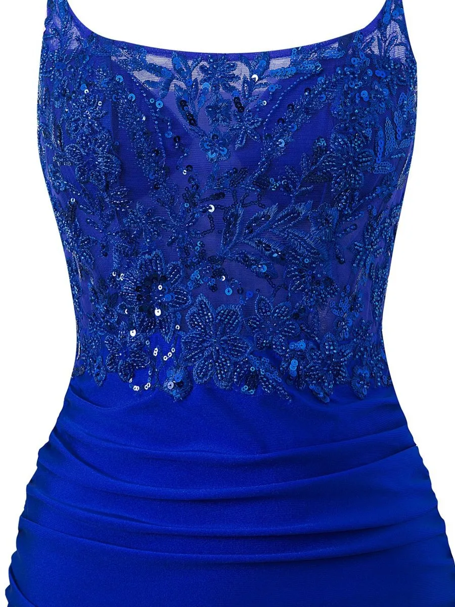 Sheath Short Spaghetti Strap Jersey Homecoming Dresses