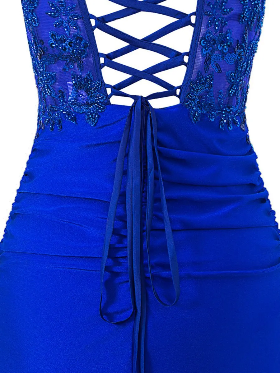 Sheath Short Spaghetti Strap Jersey Homecoming Dresses